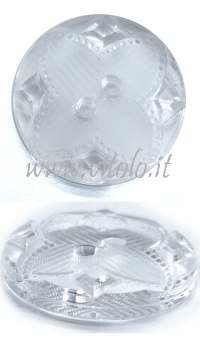 WOMAN BUTTONS COLOURED         TRANSPARENT MILLED 2 HOLES