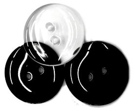 POLYESTER BUTTONS              2HOLES TRANSLUCENT