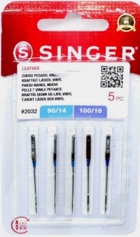 "SINGER" MACHINE NEEDLES      "130/705H-LL" FOR LEATHER