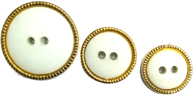 FANCY BUTTONS                  2 HOLES POLYESTER/GOLD