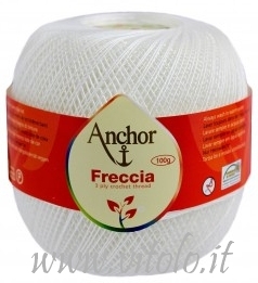 YARN FOR CROCKET               "CCC FRECCIA" #4770 WHITE/ECRU