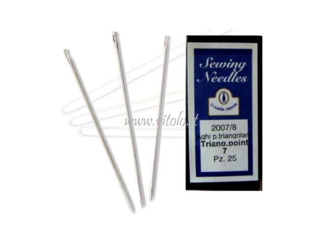 HAND SEWING NEEDLES           TRIANGULAR POINT