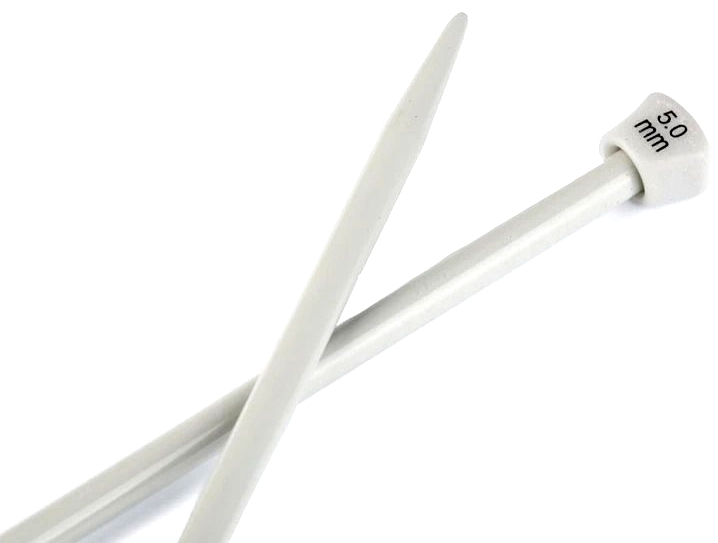 KNITTING NEEDLES               GREY ALUMINIUM 40CM