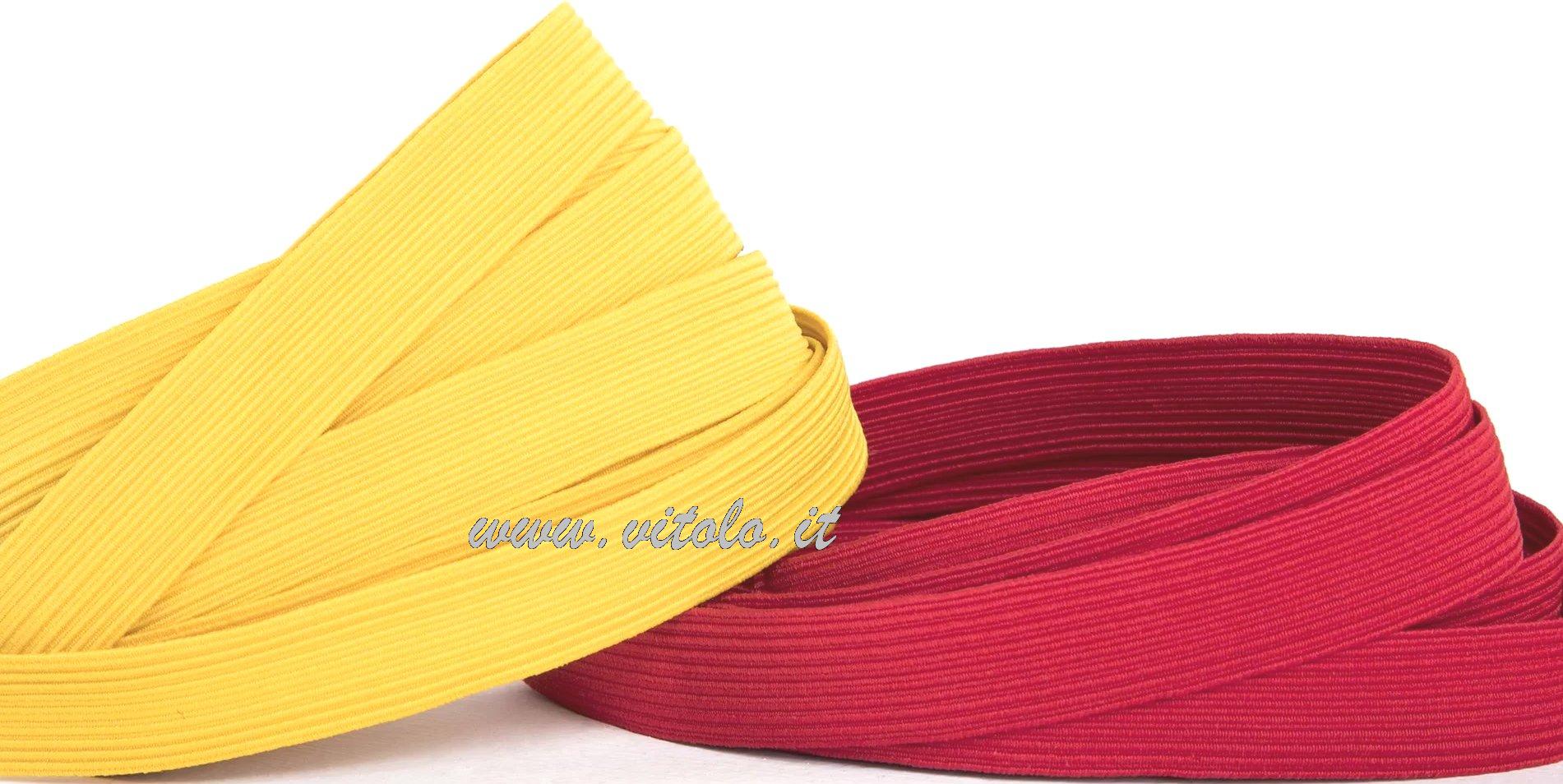 PLAITED ELASTIC TAPE          COLOURED