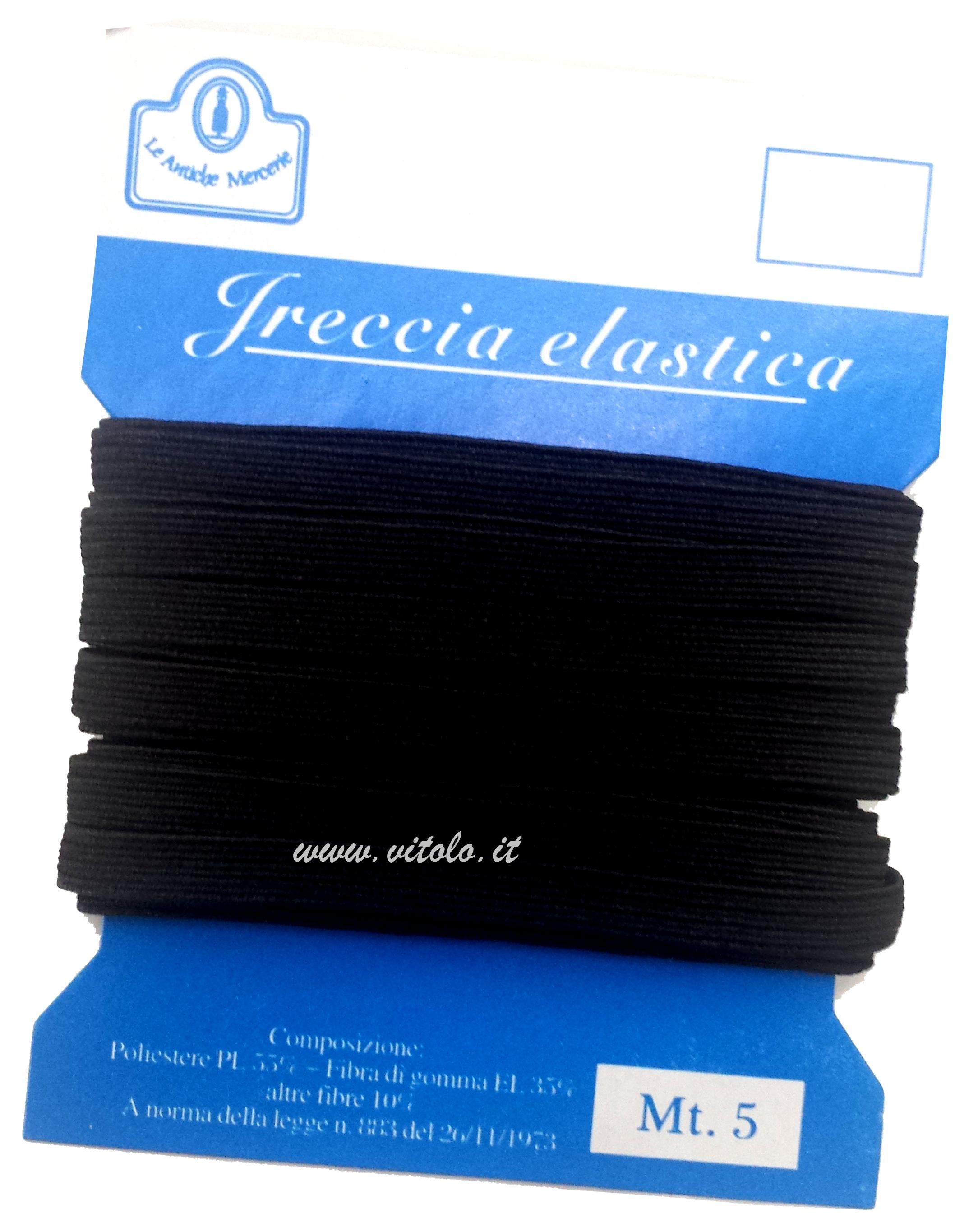 ELASTICO TRECCIA              LISCIO ECONOMICO NERO