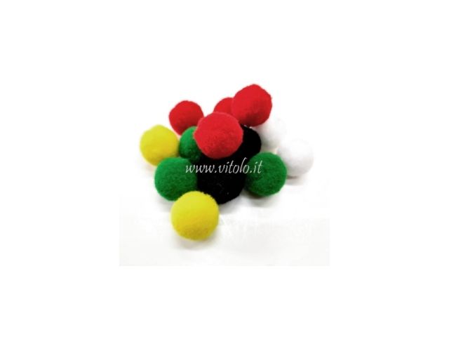 POMPONS                       COLOURED