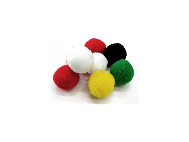 POMPONS                       COLOURED