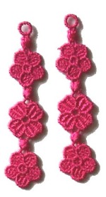 MACRAME' APPLICATIONS         FOR EMBROIDER EARRINGS