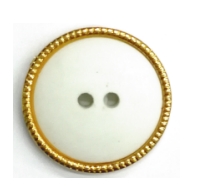 FANCY BUTTONS                 2 HOLES POLYESTER/GOLD