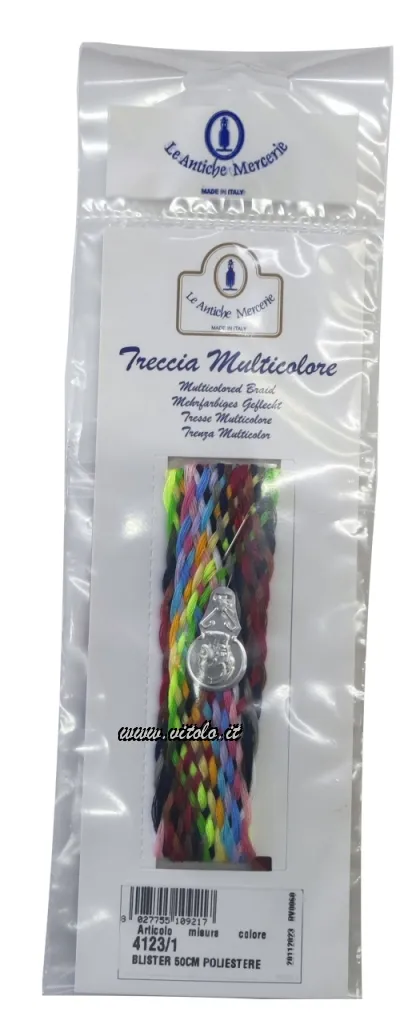 Filato treccia multicolore 100% poliestere
