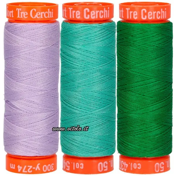 Spoloni filato per cucire Ccc tre cerchi arancio cotone