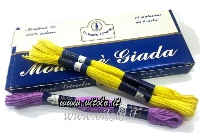Filato per ricamo Mouline giada nm36/12