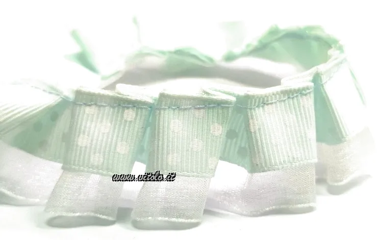 Elastico in Pois 2, 5 cm, utile per rifinire abbigliamento