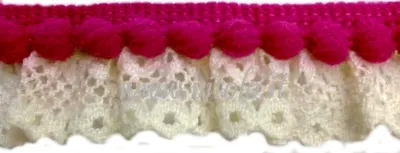 Fuchsia/ecru