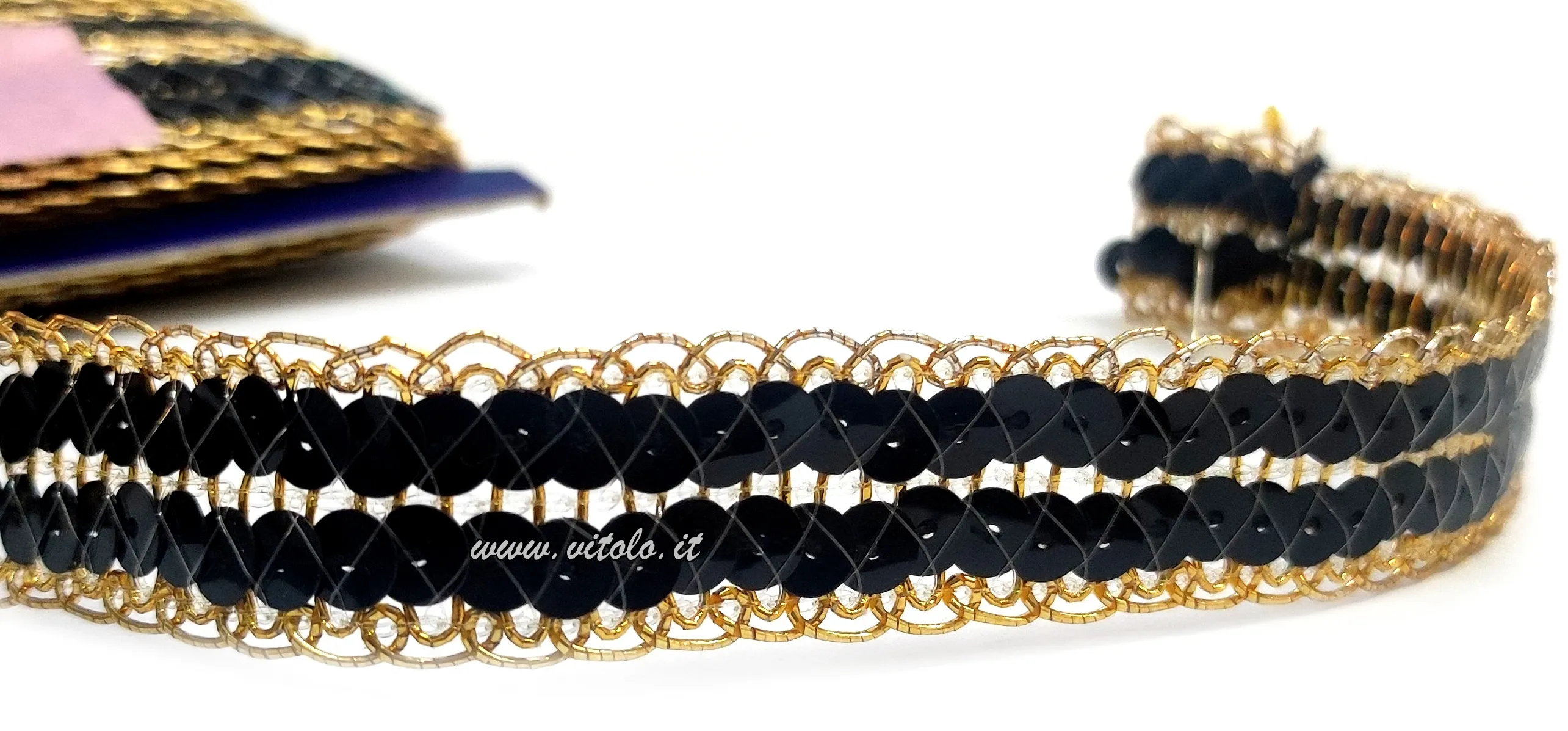 Gallone con paillettes da 20 mm