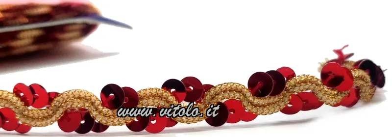 Galloni con paillettes da 12 mm