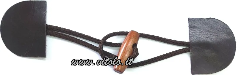 Corda/pelle bottone legno da 30mm