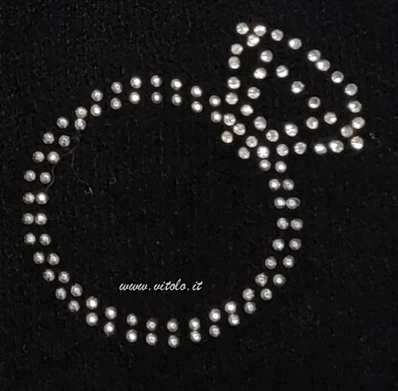 Strass termoadesivi ad anello in blister