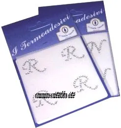 Applicazioni termoadesive Lettere strass