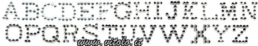 Lettere strass termoadesive in foglio da 120 pezzi