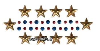 Metallo termoadesivo a forma di stelle