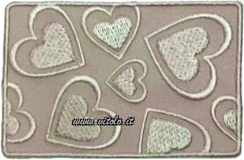 Termoadesive c, cuori in confezione da 3 pezzi