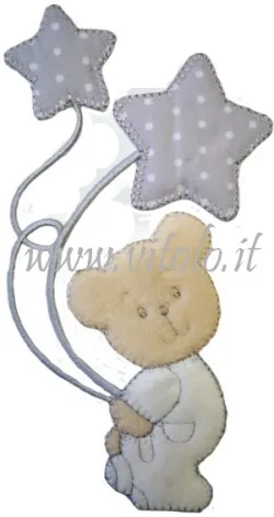 Applicazioni termoadesive orso stelle