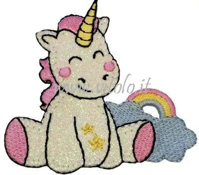 Parches termoadhesivos de unicornio bebé