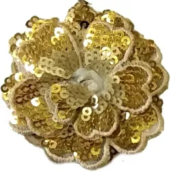 Aplique de flor termoadhesiva