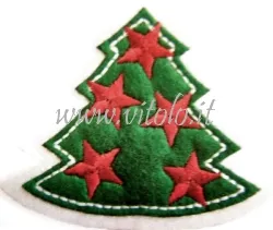 Applicazioni termoadesive a forma di albero di Natale
