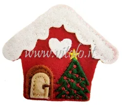 Applicazioni termoadesive Casa Noel in busta da 3 pezzi