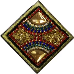 Heat-adhesive application with rhinestones
