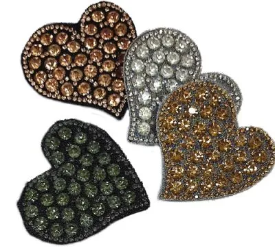 Cuore strass termoadesivo
