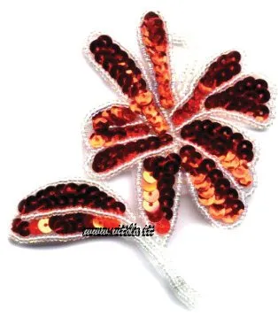 Paillettes in foglia per applicazioni decorative su tessuti