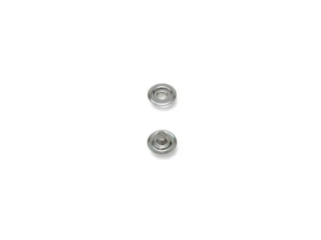Nickel-plated and bronze snap buttons