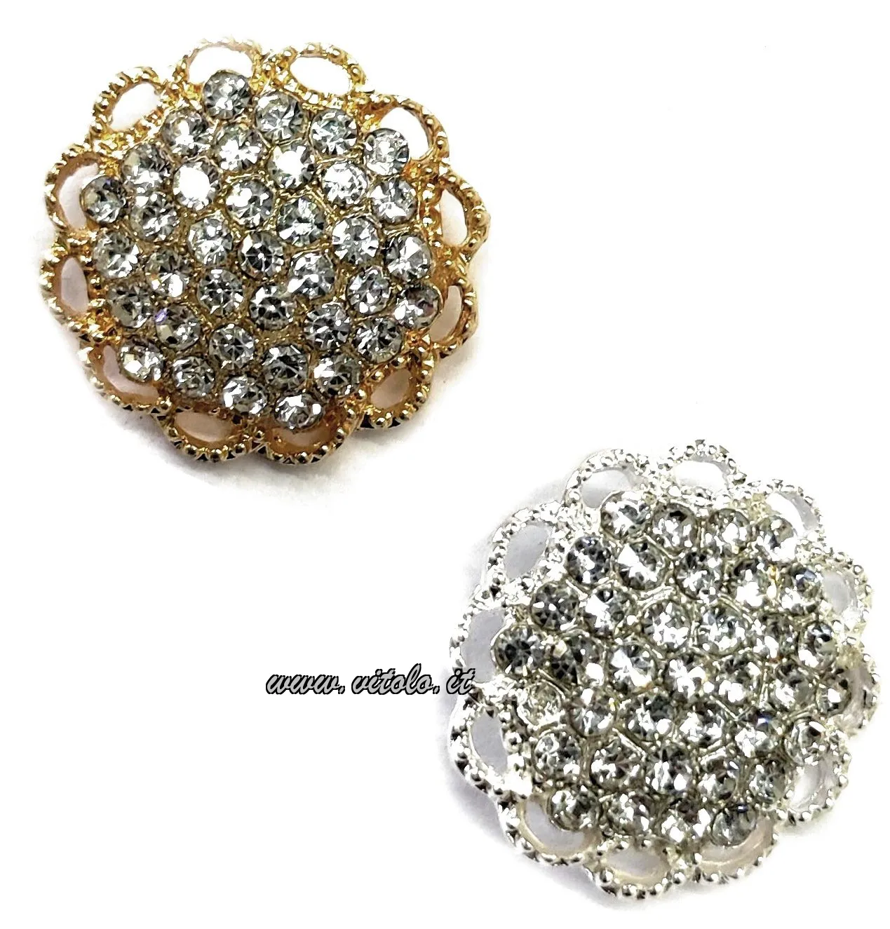 Bottoni gioiello Tondo strass