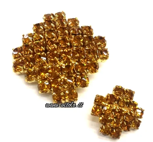 Bottoni gioiello Strass rombo