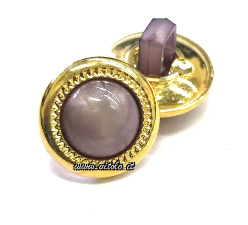 Bottoni donna Perlato/bordo oro