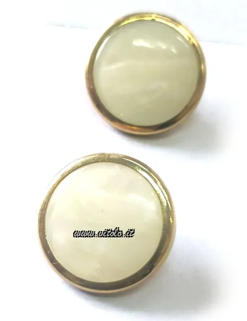 Bottoni fantasia Madreperla/bordo oro