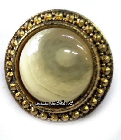 Bottoni fantasia Corno/bordo oro