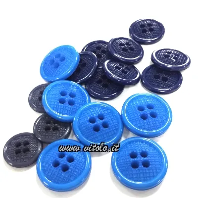 Bottoni donna colorati 4 fori fresati bordo liscio