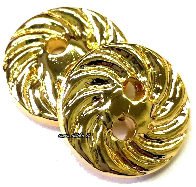 Bottoni metallizzati 2 fori fresato