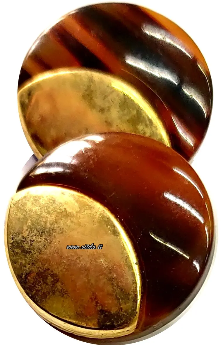 Bottoni metallizzati Tartaruga/oro bombe'