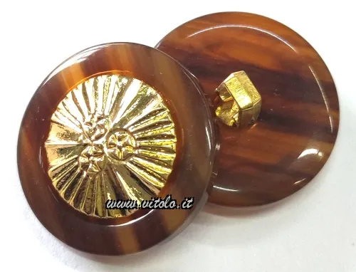 Bottoni metallizzati Bordo tartaruga