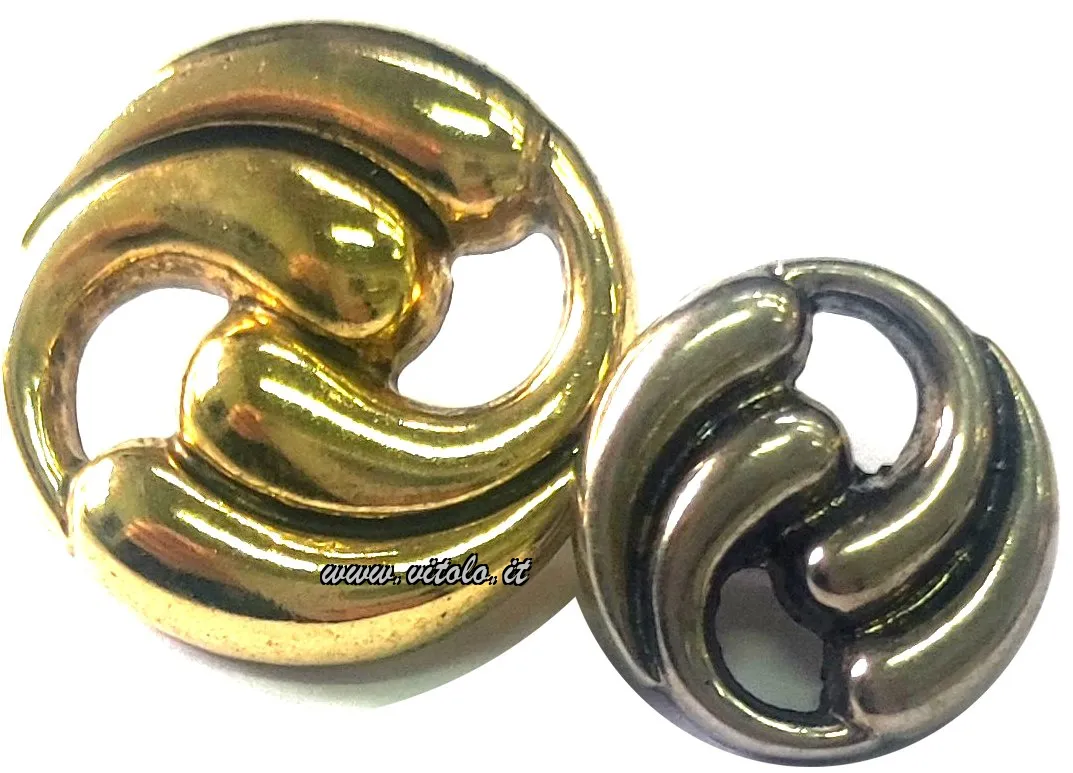 Bottoni metallizzati Con gambo fantasia