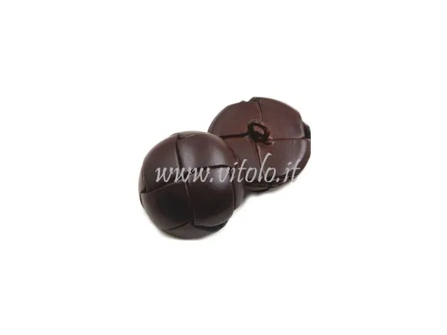 Imitation leather buttons Braided with shank