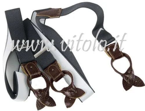 Tirantes para hombres con botones de cuero