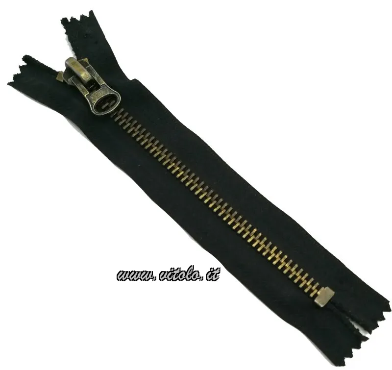 Chiusure lampo #8 Ottone brunito fissa auto