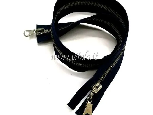 Chiusure lampo #5 metallo Alpacca 2curs.divis.auto