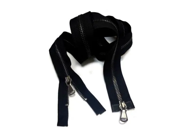 Chiusure lampo #5 metallo Ottone dente nero 2curs.div.au